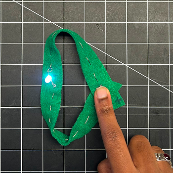 This is the bracelet lit up.