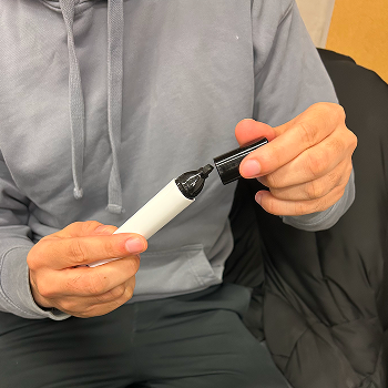 Interaction: Opening a marker.