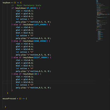 This is the code for the sketch6.js page. I played around with the size of the circle. I altered other things within the code but I'm unsure what impact that had.
