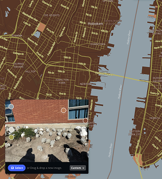 Using the image of the head garden from the Spatial Workshop 1, I explored making a map style in Mapbox Cartogram.