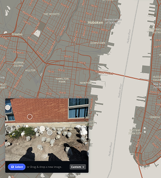 Using the image of the head garden from the Spatial Workshop 1, I explored making a map style in Mapbox Cartogram.