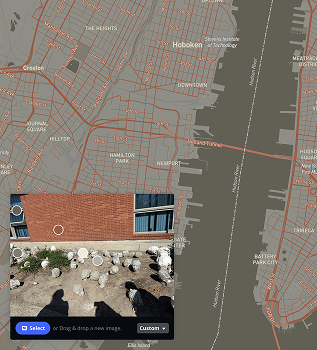 Using the image of the head garden from the Spatial Workshop 1, I explored making a map style in Mapbox Cartogram.
