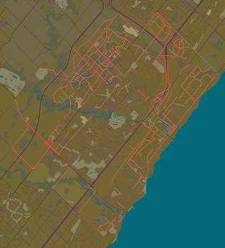 I played around with the colours of the bike lanes.