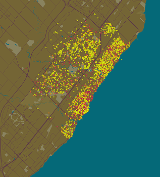I played around with the size of the dots.