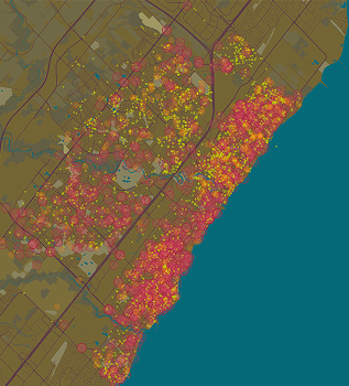 I played around with the size and transparency while keeping an opaque stroke.