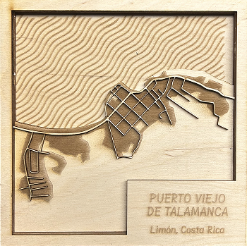 This location is special to my mother and this laset cut map is a gift for her.