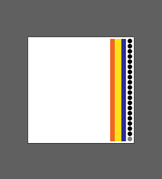I added vertical lines to represent where I am from. I did a yellow one because I was born and live in North America, an orange one because my mom is from South America, and a blue one because my father is from Africa.